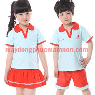 May đồng phục mầm non áo phông | May dong phuc mam non ao phong