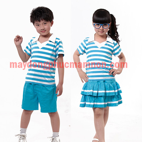 May đồng phục mầm non áo thun | May dong phuc mam non ao thun